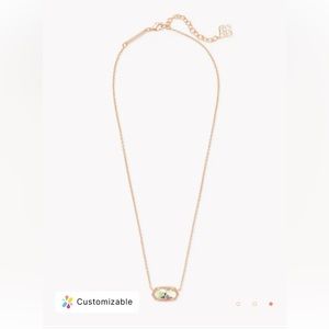 Kendra Scott Elisa Necklace in rose gold and dichroic glass